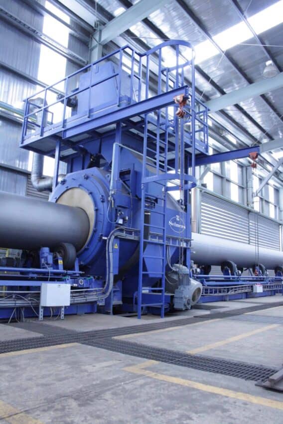 External pipe blaster cabin Selmers OEM machine builder